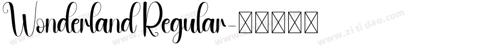 Wonderland Regular字体转换